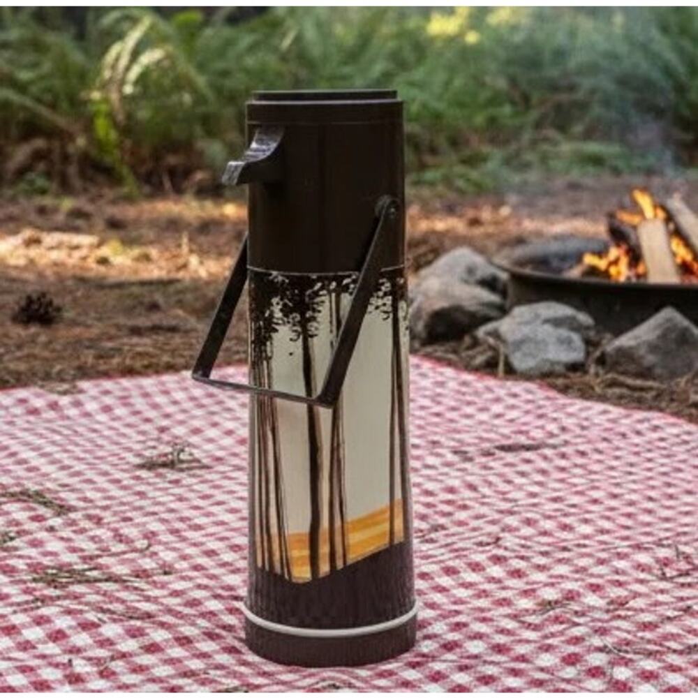 Vintage Aladdin Pump A Drink Thermos P150 1Qt Woodland Scene USA